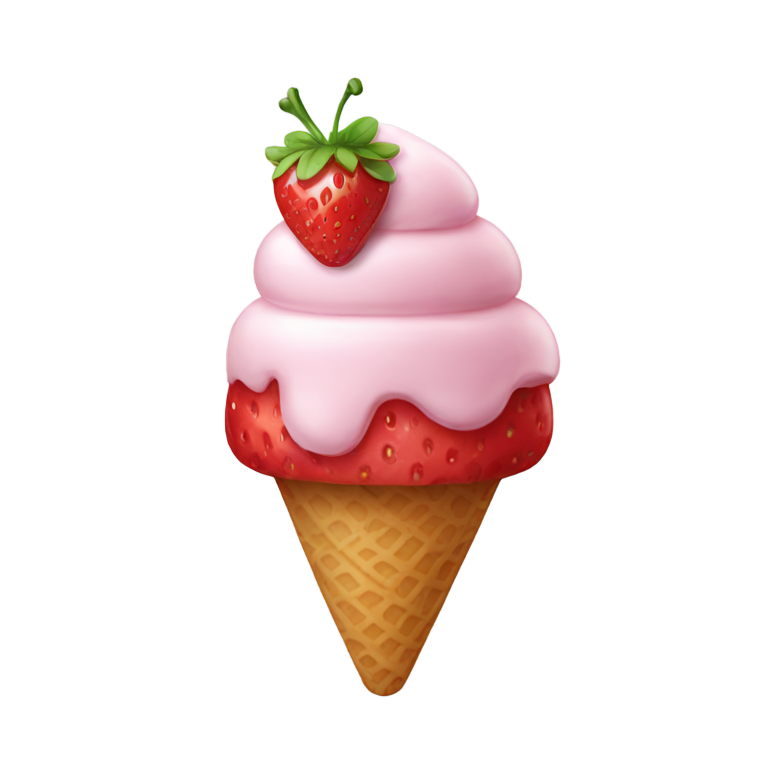 genmoji：草莓冰淇淋