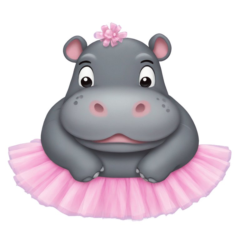 genmoji: Hippo tutu
