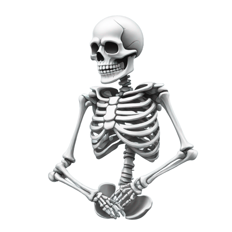 genmoji : Skeleton made out of chrome