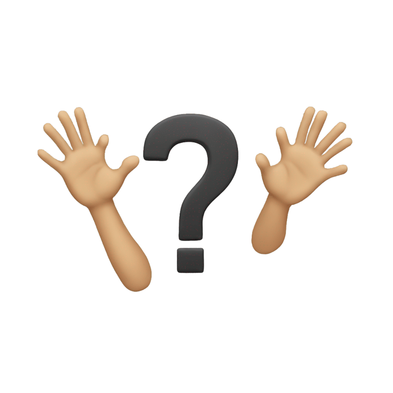 絵文字：Person making a question mark symbol with their arms