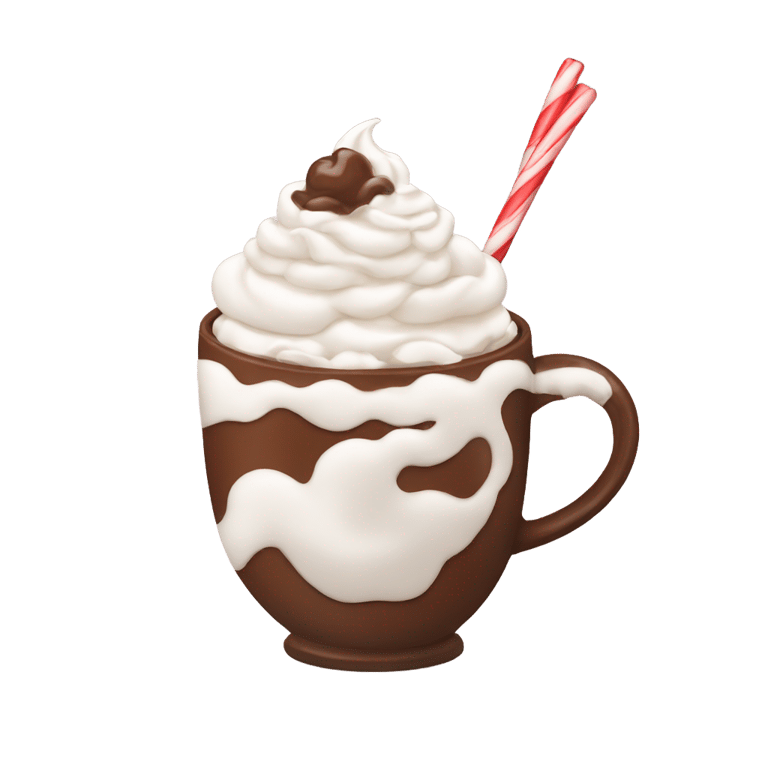 genmoji : Hot cocoa with whip cream