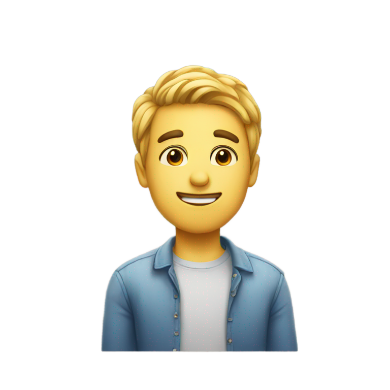 genmoji：一个男人在请求一个吻