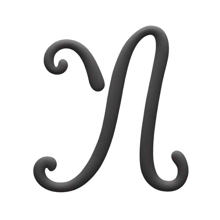 genmoji: Cursive letter m