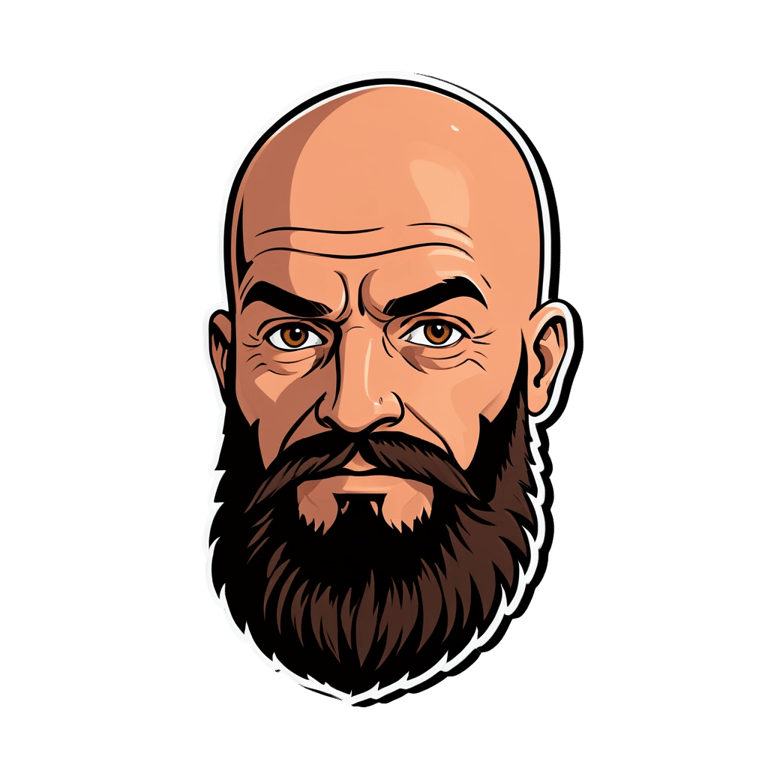 genmoji : chauve, barbe