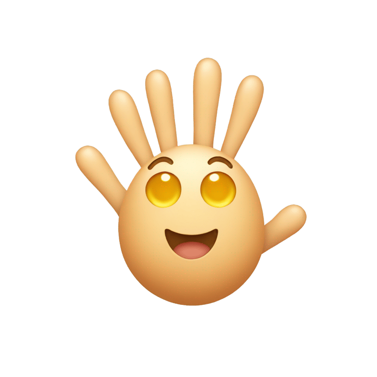 絵文字：egg hands up