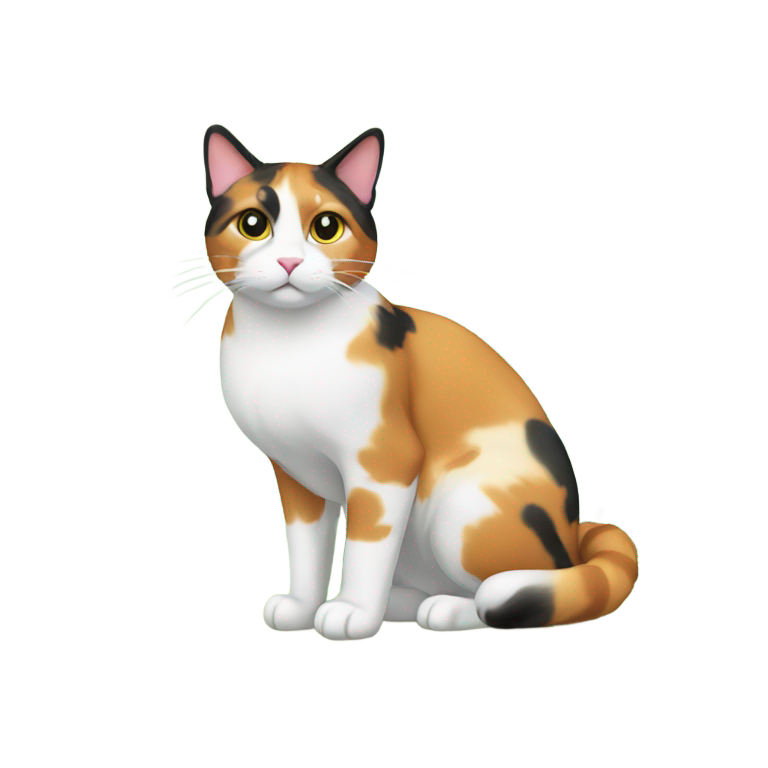 genmoji : Chat calicot dans la forêt
