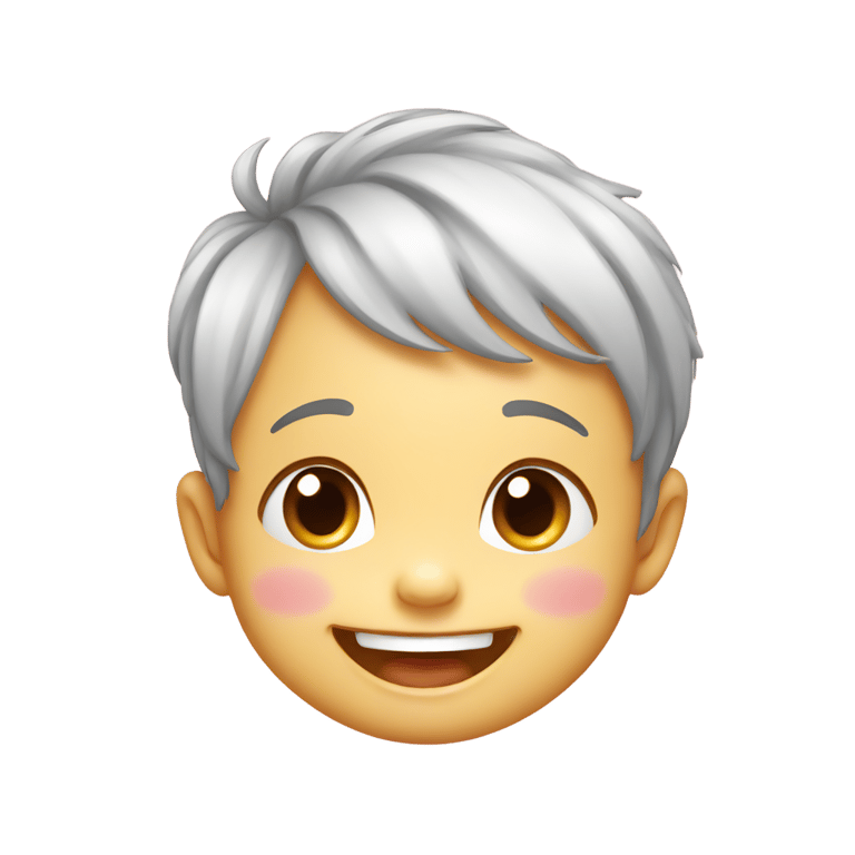 genmoji：可爱的脸蛋，开心的宝宝，肖像