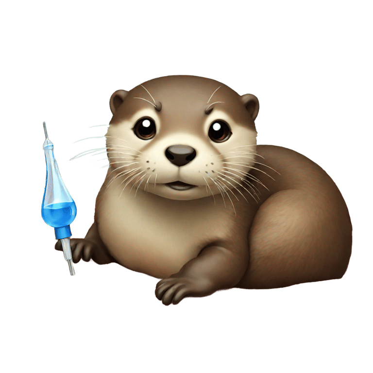genmoji：一只小海狸躺在毯子上，附近有一个温度计