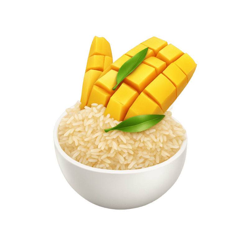 絵文字：Mango stick rice