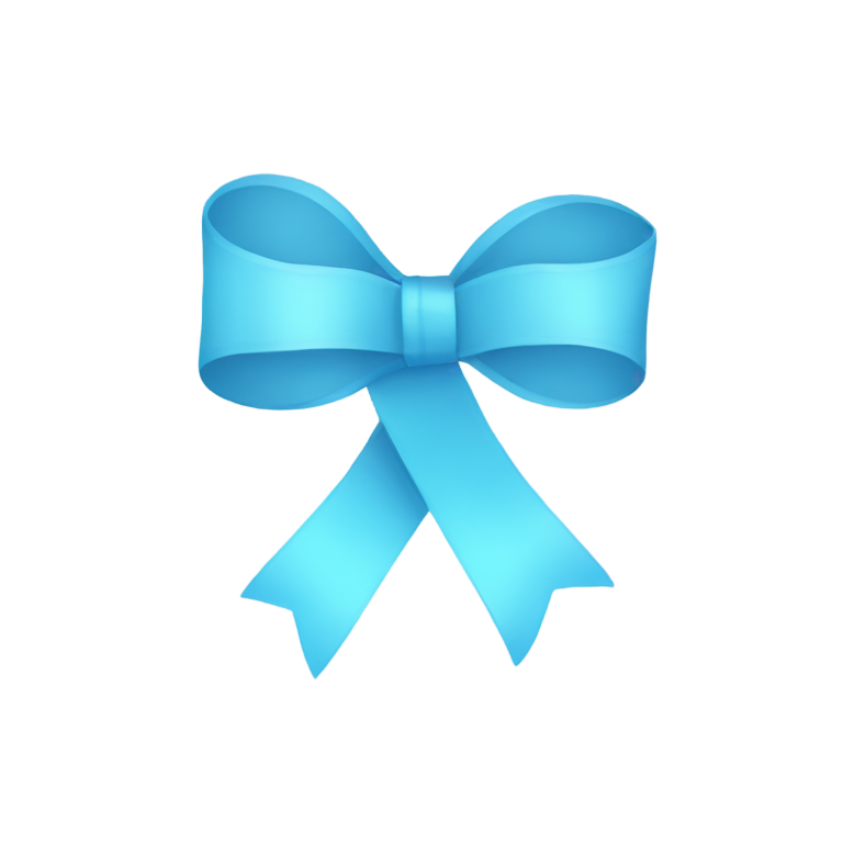 genmoji: Sky-blue light ribbon