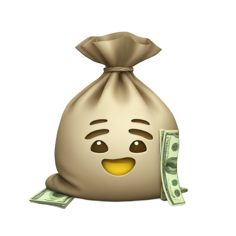 genmoji：3D金钱袋和金钱