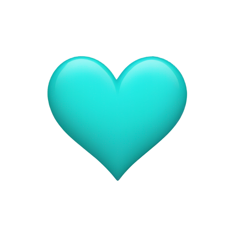 genmoji: Cyan heart