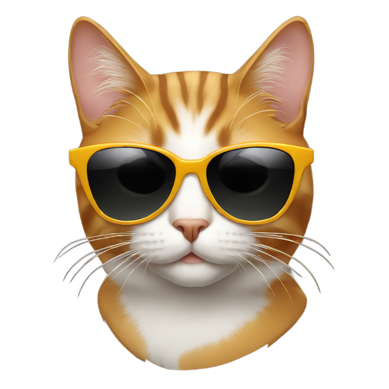 genmoji: Cat wearing sunglasses
