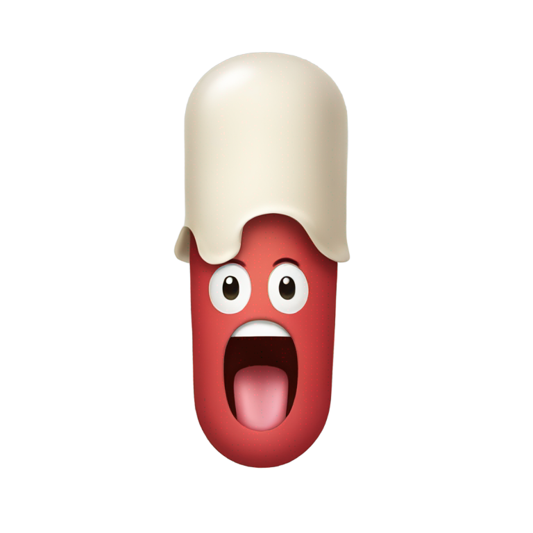 genmoji: a tongue rolled up like a tube