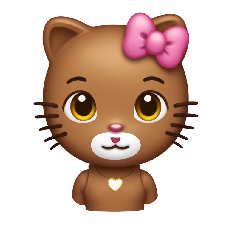 genmoji：棕色Hello Kitty