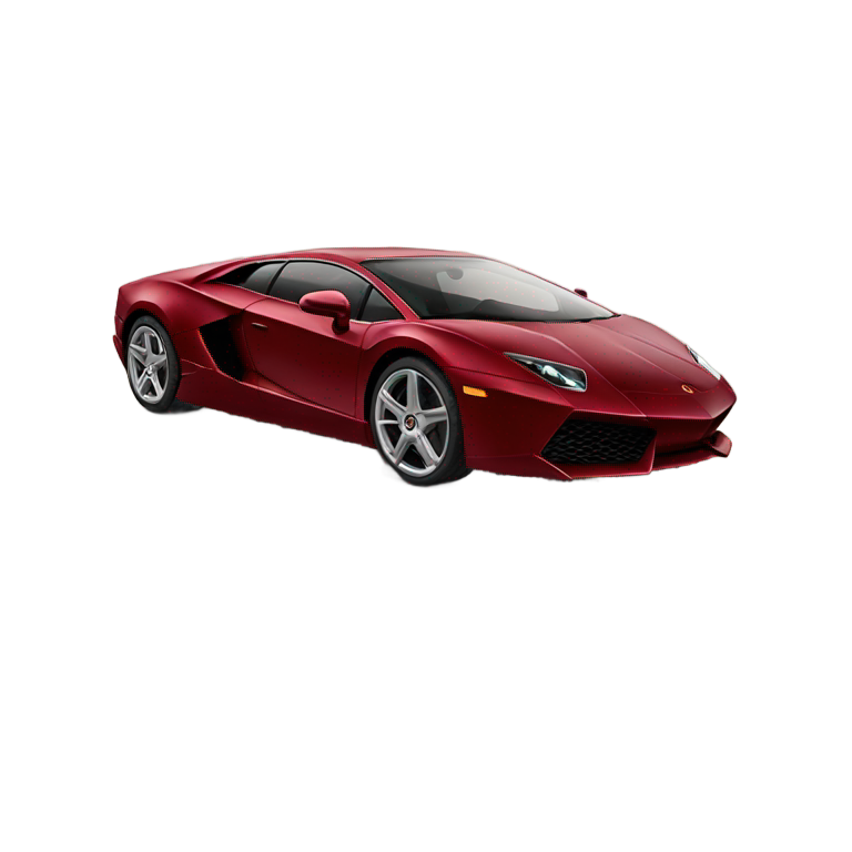 genmoji：Bordeaux red lamborgini