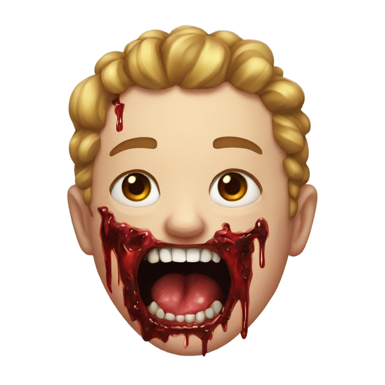 絵文字：18歳以上対象。 Gore、血まみれの内臓