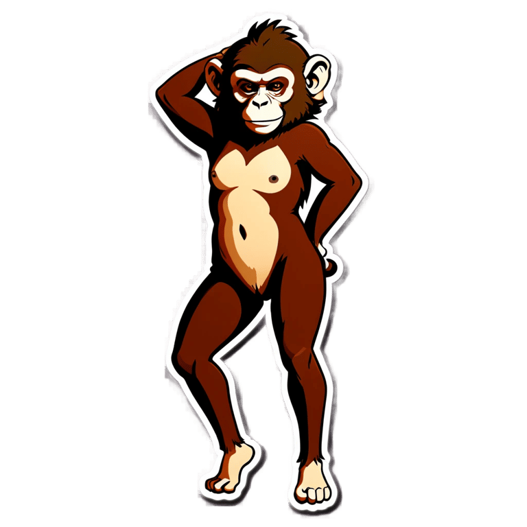 genmoji: Sexy naked female monkey