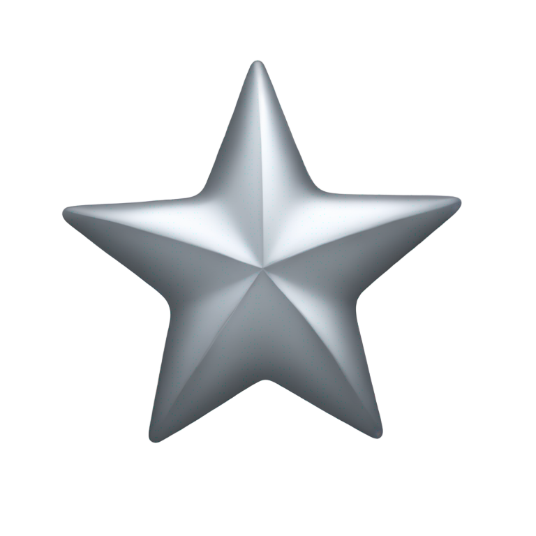 genmoji: Silver star cybersignilism