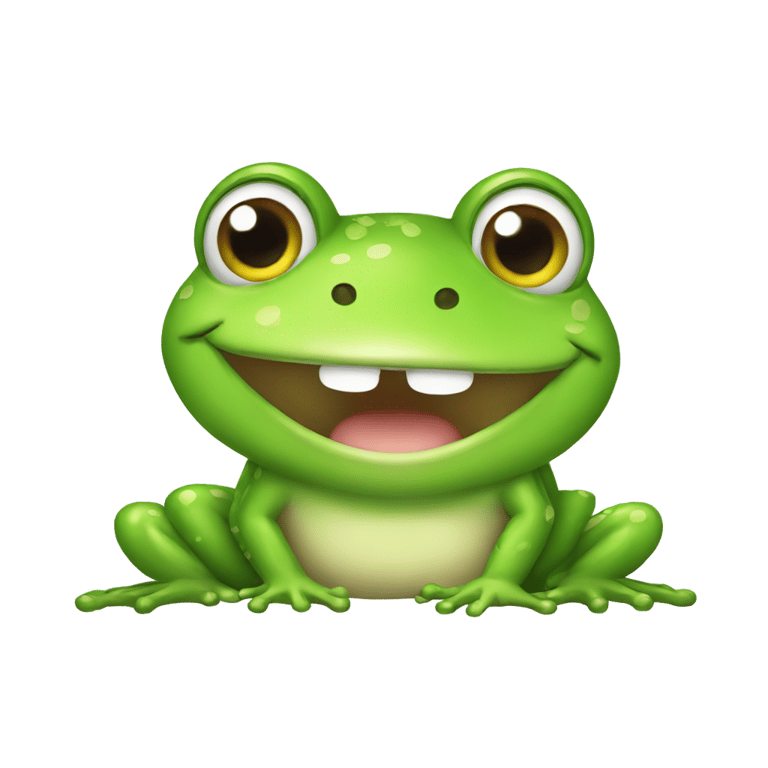 genmoji：a happy frog
