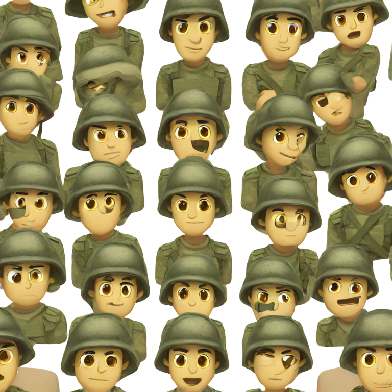 絵文字：ザック・キングが兵士として