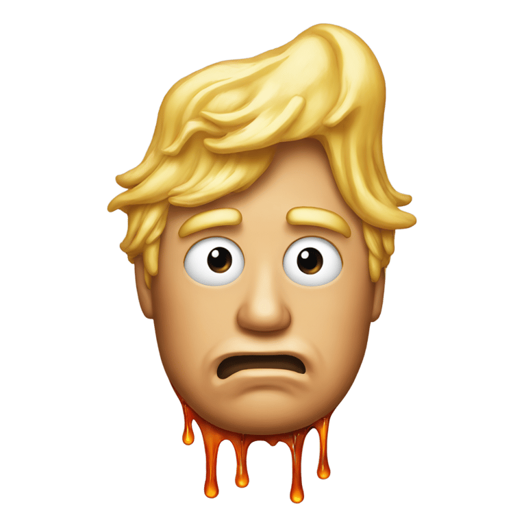 genmoji : Donald Trump Melting