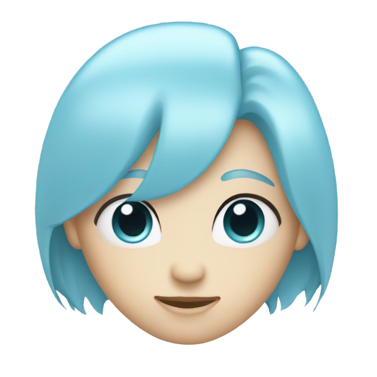 genmoji : Cœur bleu pâle