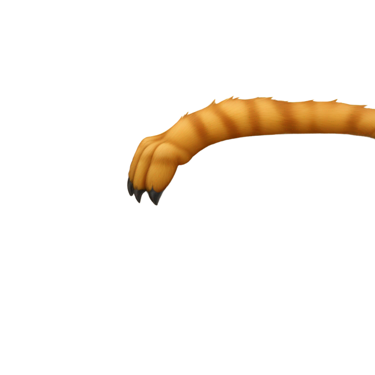 genmoji: cat claws dug into furniture