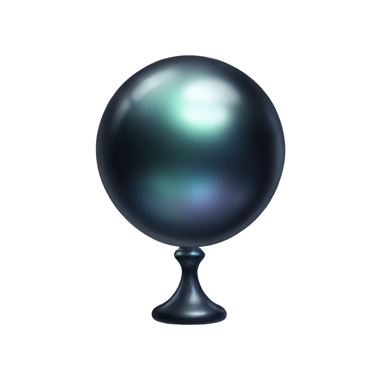 genmoji : Perle noire brillante