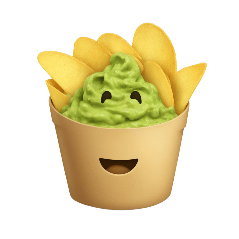 genmoji : Chips and guacamole