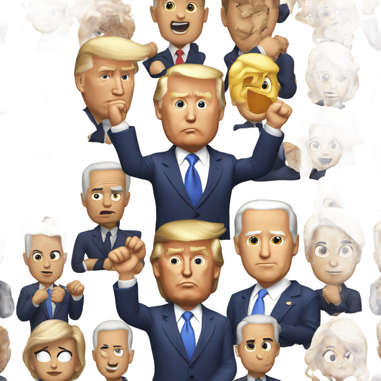 絵文字：0% ジョー・バイデン 100% ドナルド・トランプ