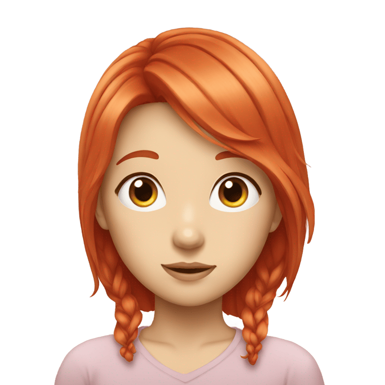 genmoji：Red haired girl that looks like anime character