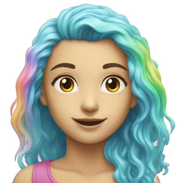 genmoji：Rainbow heart without gradient
