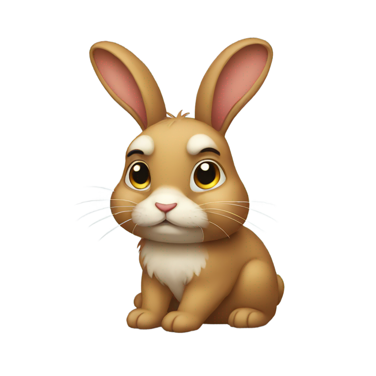 genmoji: rabbit sad