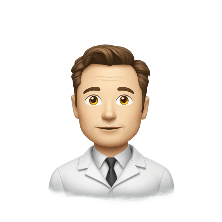 genmoji：埃隆·马斯克作为科学家