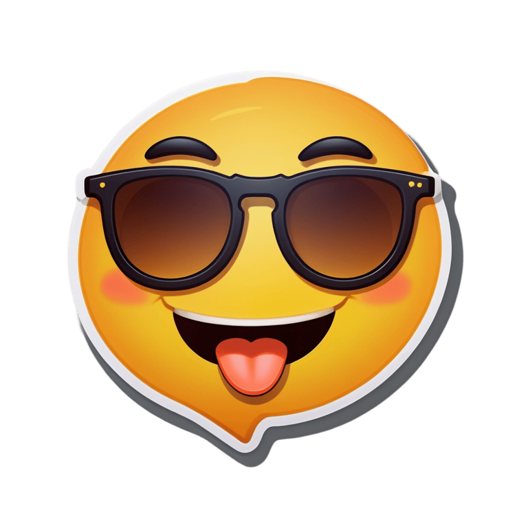 genmoji: Emoji with sunglasses and laughing tears