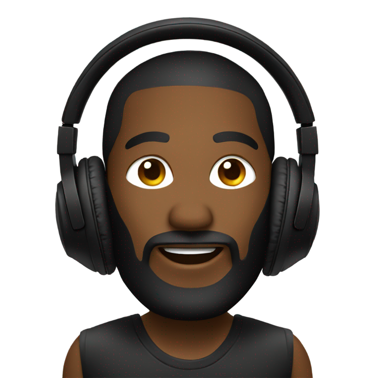 genmoji：黑色头戴式耳机