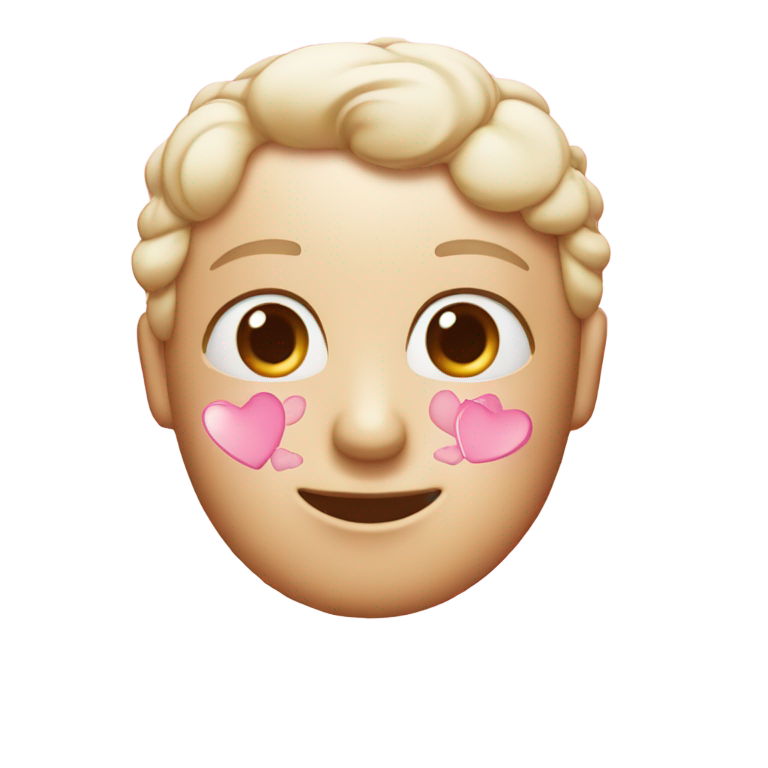 genmoji：创建一个带粉红色心形眼睛的emoji
