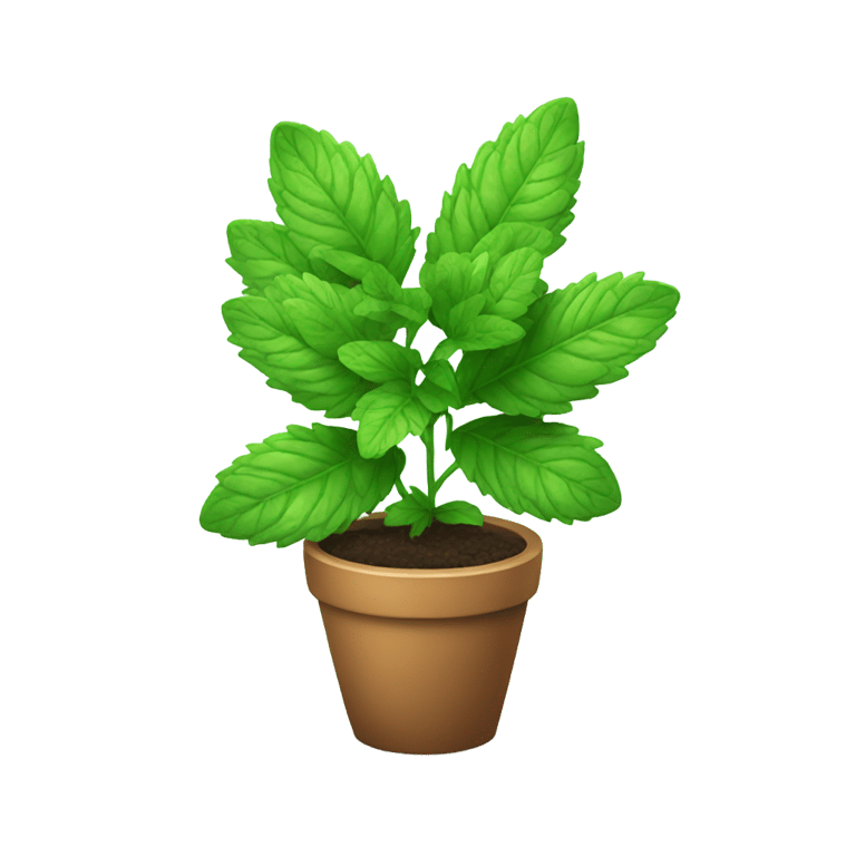 絵文字：モダンミントの植物