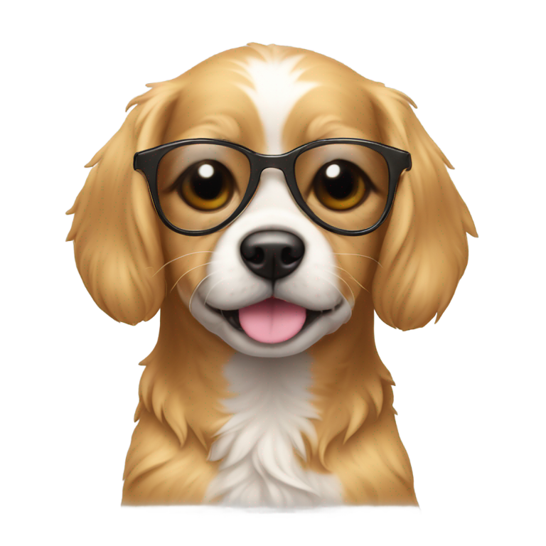 絵文字：サングラスの小さな犬