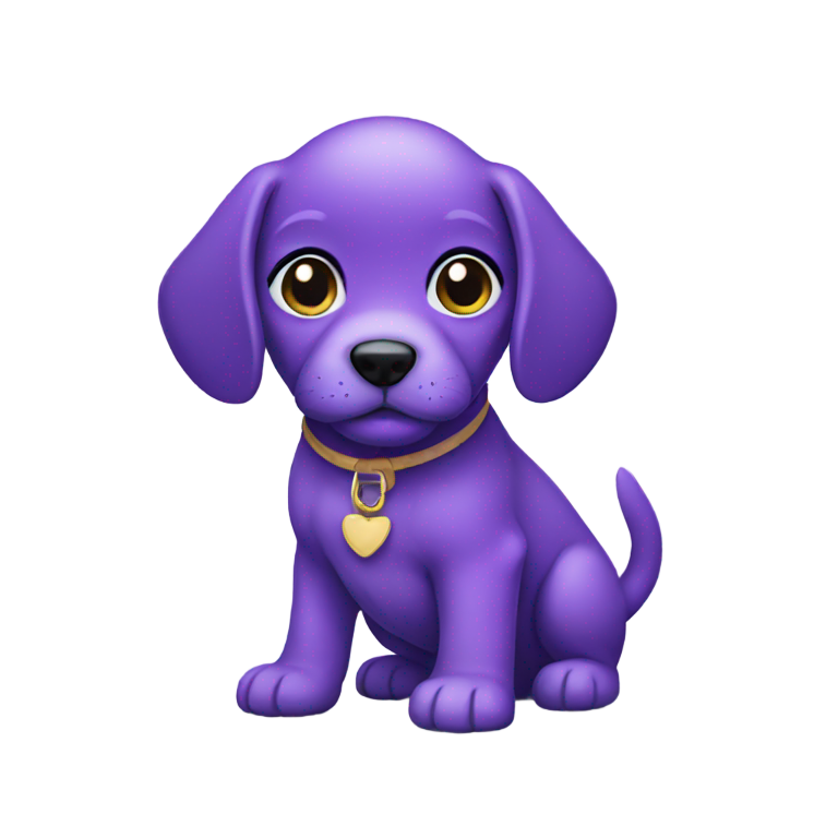 genmoji : Chiot violet
