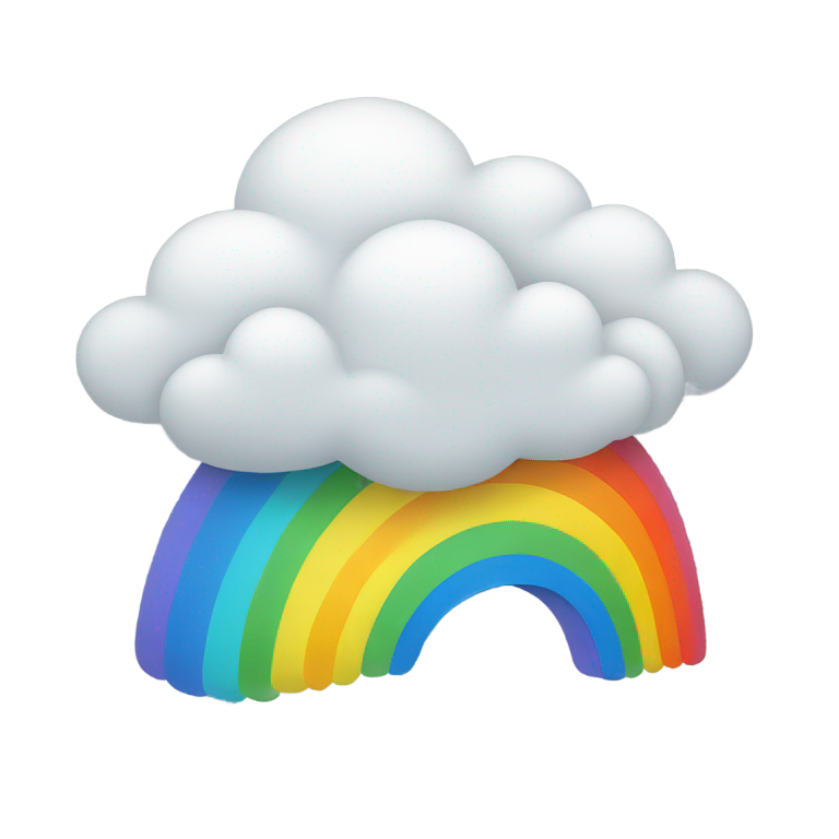絵文字：雲の中の虹