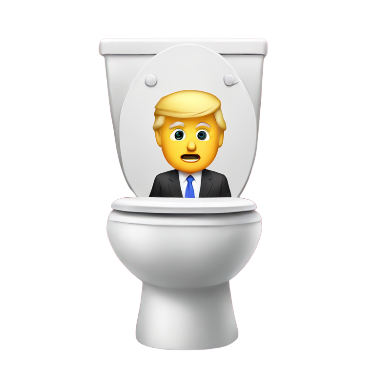 絵文字：トイレのドナルド・トランプ