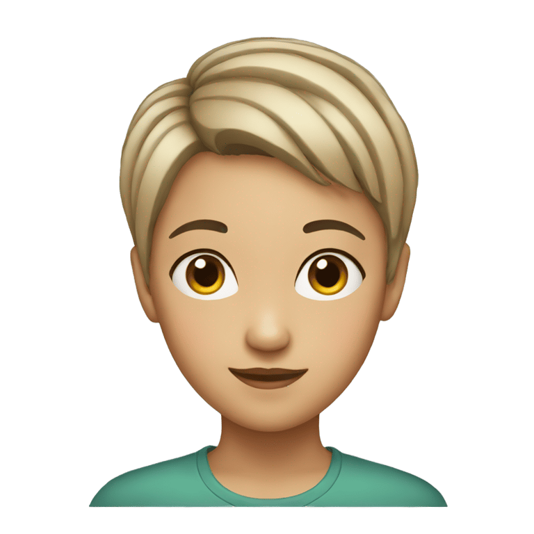 genmoji : A girl with short hair