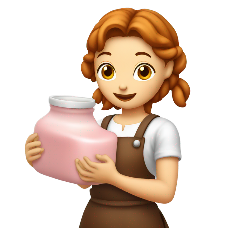 genmoji : Laitière trayant du piment de la vache
