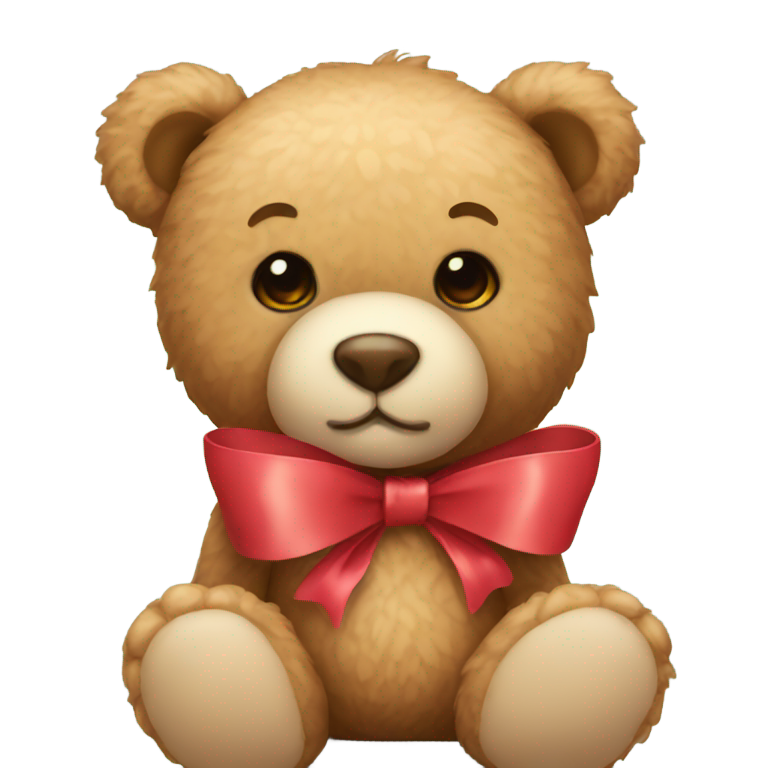 genmoji : Ours en peluche avec nœud