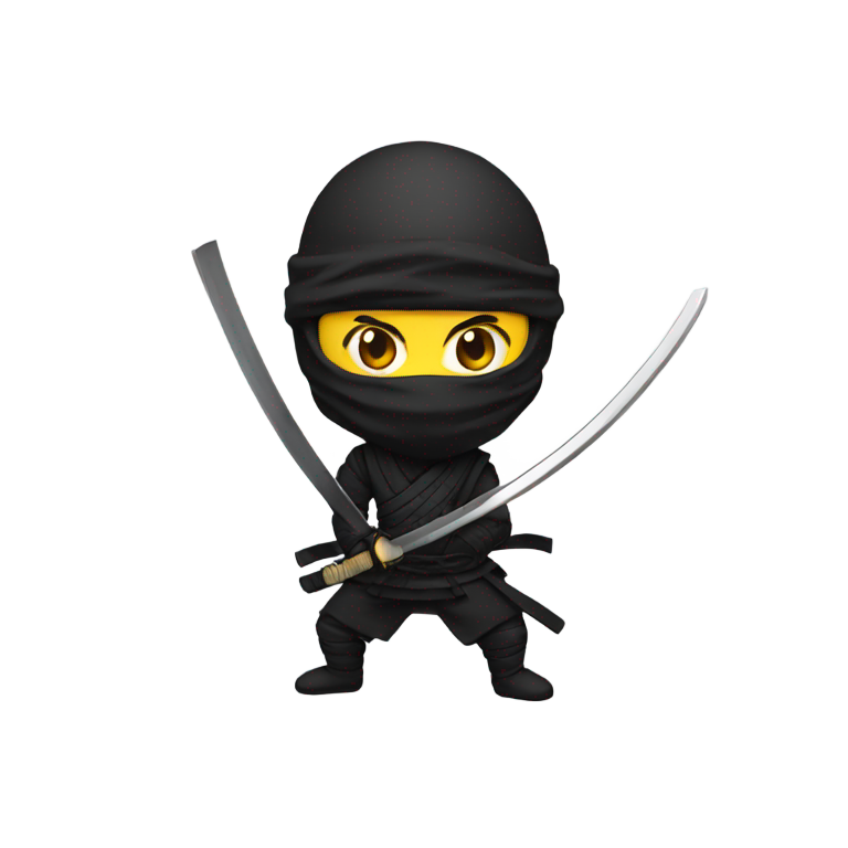 絵文字：ninja with katana