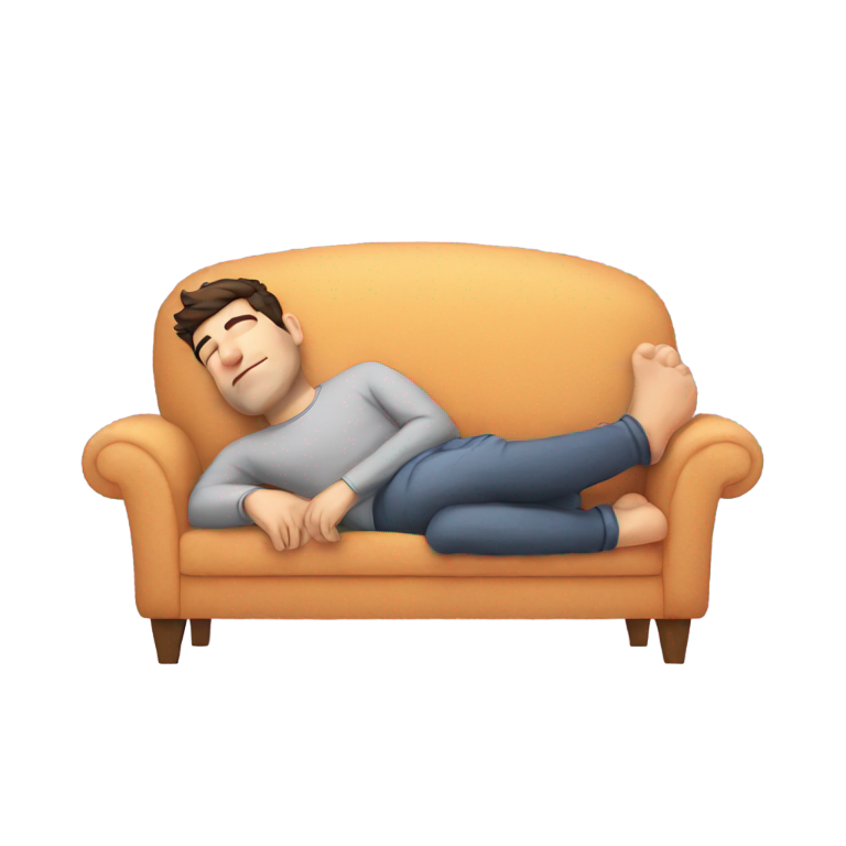 genmoji：马克斯·格林菲尔德躺在沙发上睡觉