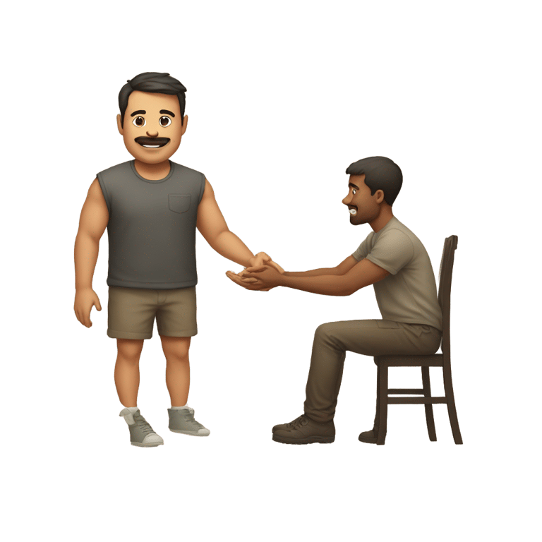 genmoji: A Man is So Big Compared to Earth