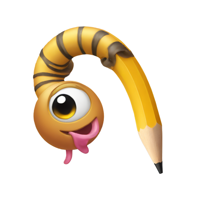 genmoji：铅笔和蚯蚓